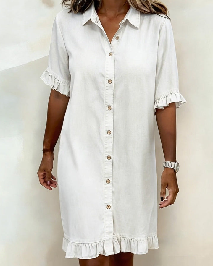 Robe en Denim Doux Quinn™ Coupe Décontractée Style Léger et Casual