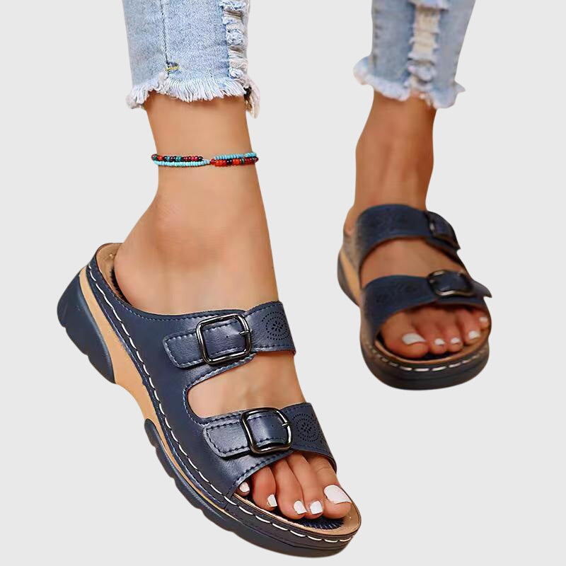 Olivia™ | Sandales en cuir orthopédique