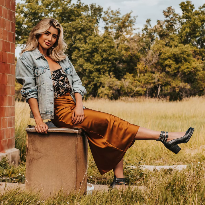 Maélya | Bottines élégantes à talon vintage