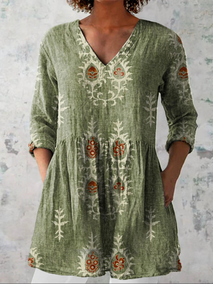 Elise | Long Sleeve Blouse with V-Neck