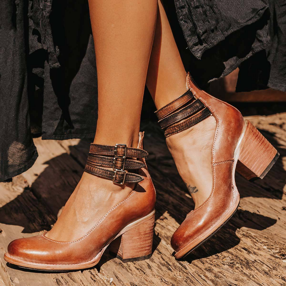 Maélya | Bottines élégantes à talon vintage