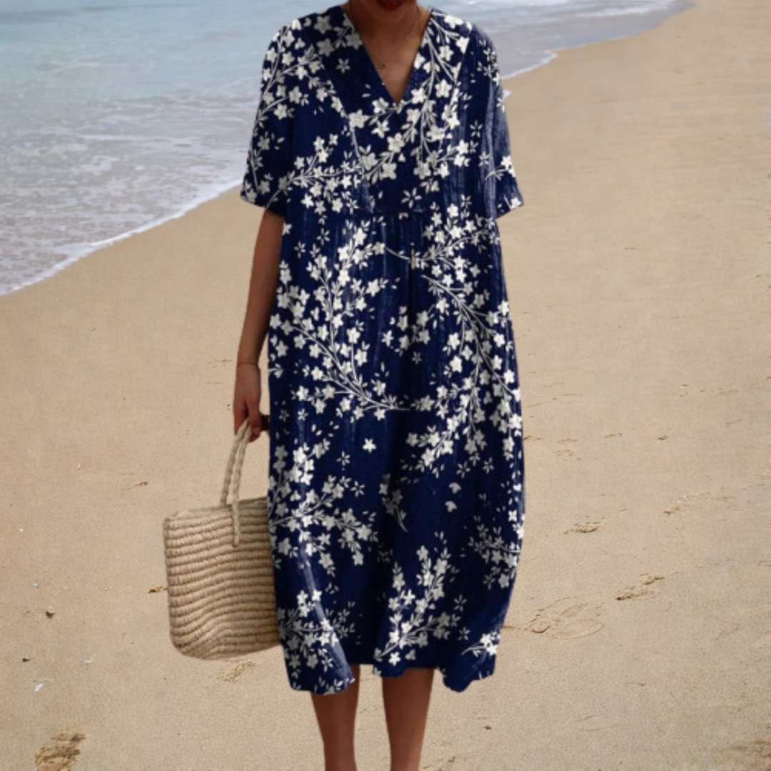 Adèle | Élégante Robe Longue à Fleurs