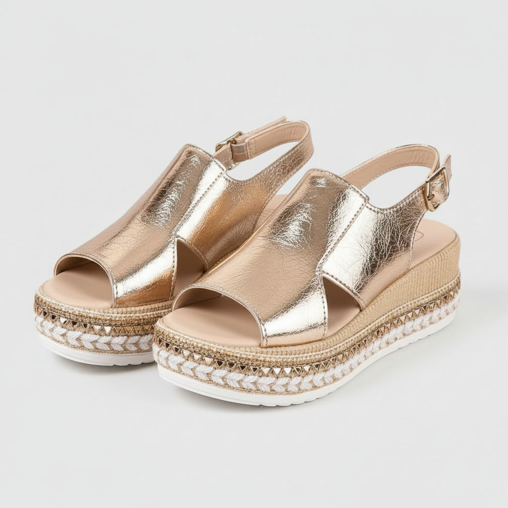 Veronica | Sandales Orthopédiques en Or