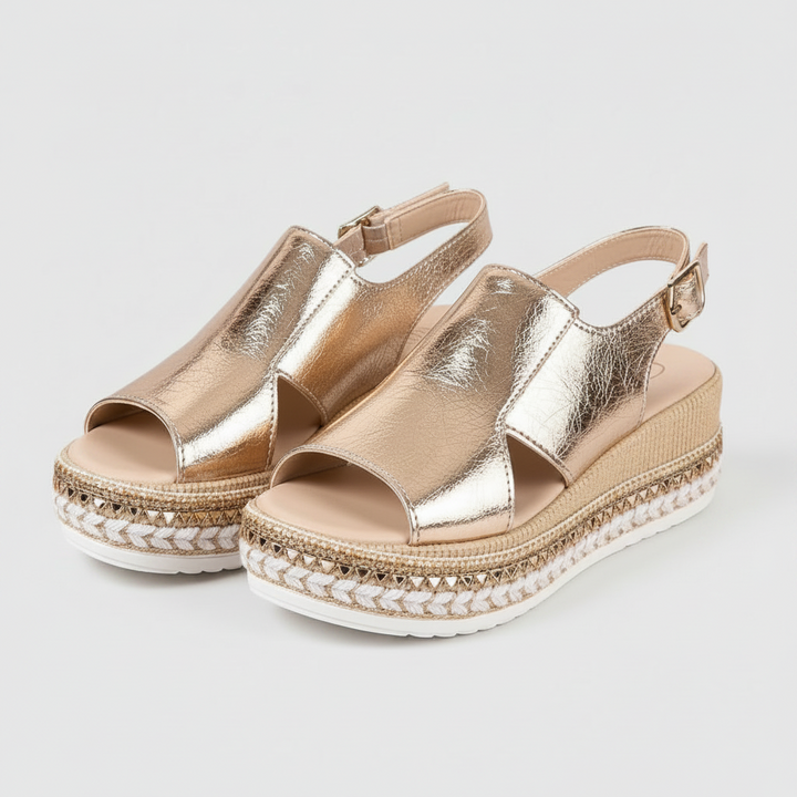 Veronica | Sandales Orthopédiques en Or