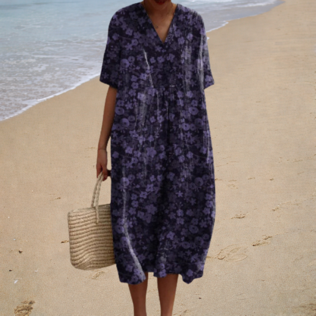Adèle | Élégante Robe Longue à Fleurs