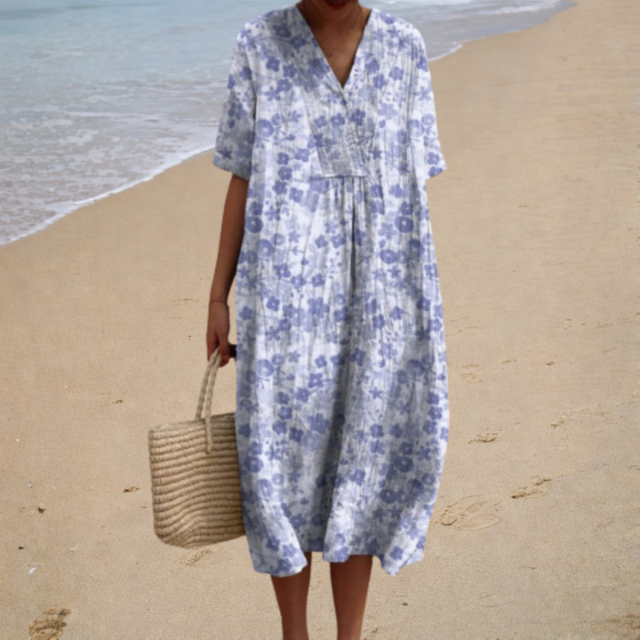 Adèle | Élégante Robe Longue à Fleurs