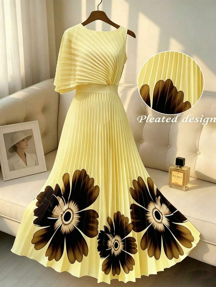 Celeste | Robe Midi Plissée
