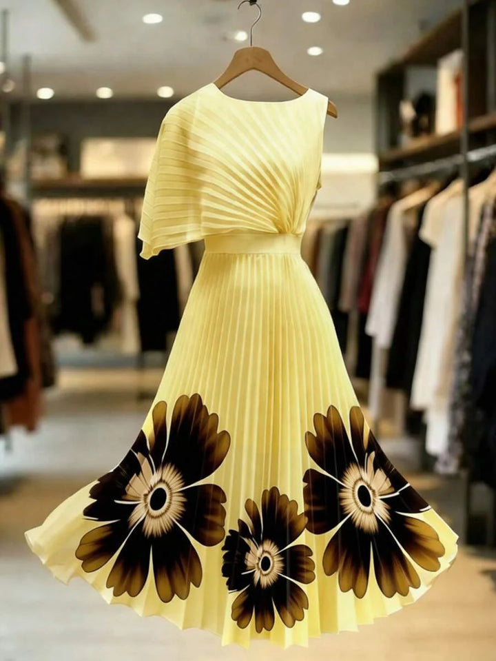 Celeste | Robe Midi Plissée