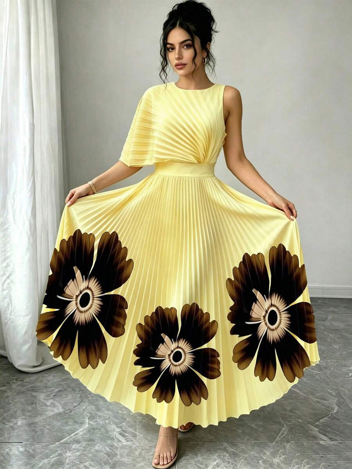 Celeste | Robe Midi Plissée