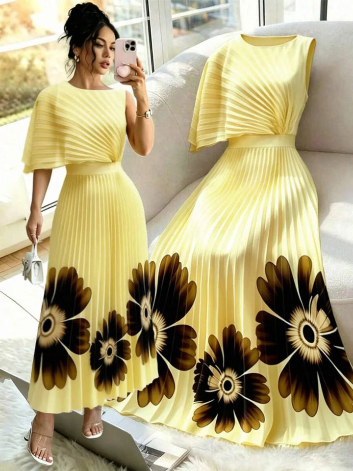 Celeste | Robe Midi Plissée
