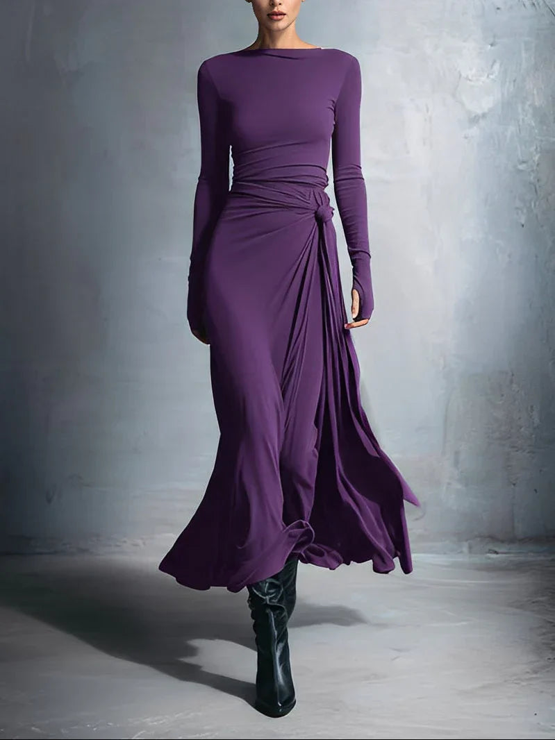 Naiara ❘ Robe longue à nœud latéral