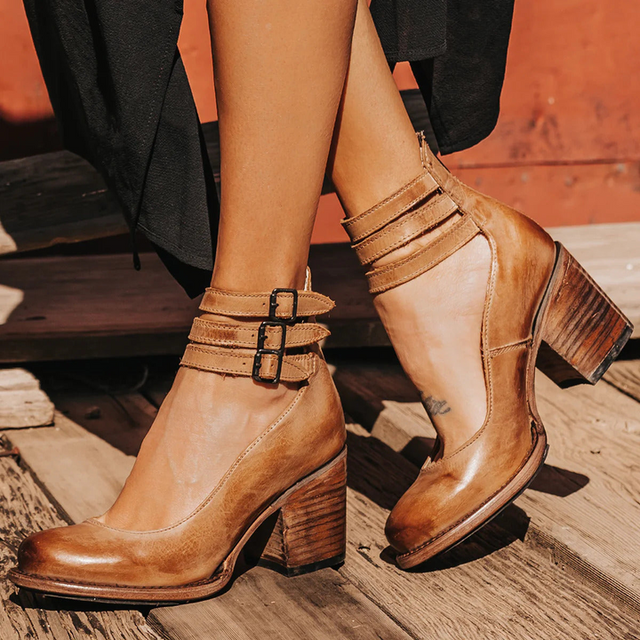 Maélya | Bottines élégantes à talon vintage