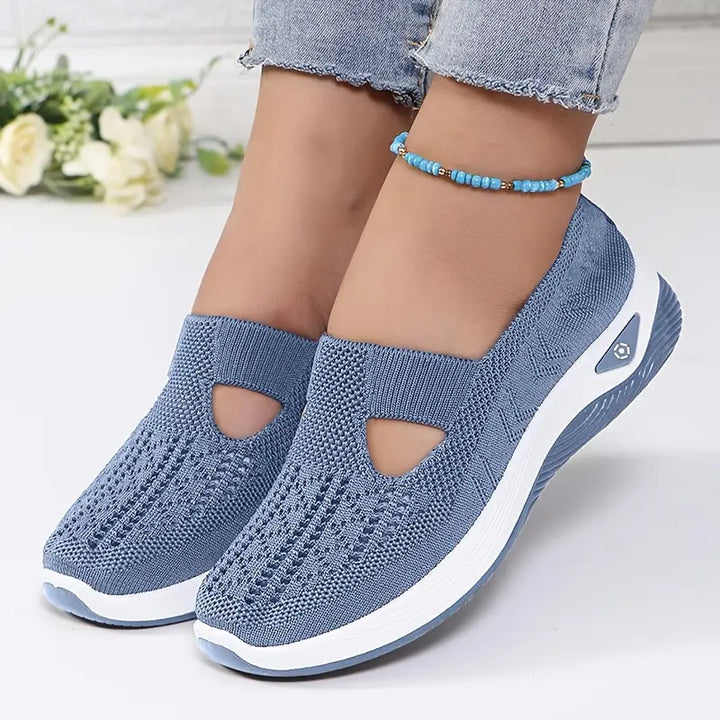 Chaussures de sport légères à enfiler respirantes en tricot