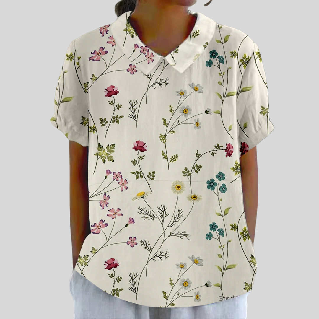 Béatrice | Elegant Botanical Blouse