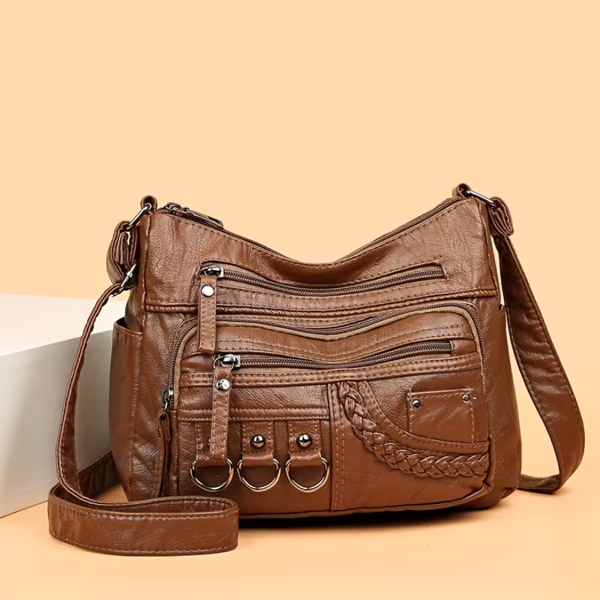 Elara | Sac à bandoulière en cuir spacieux – Tout ce qu'il vous faut, rien de superflu