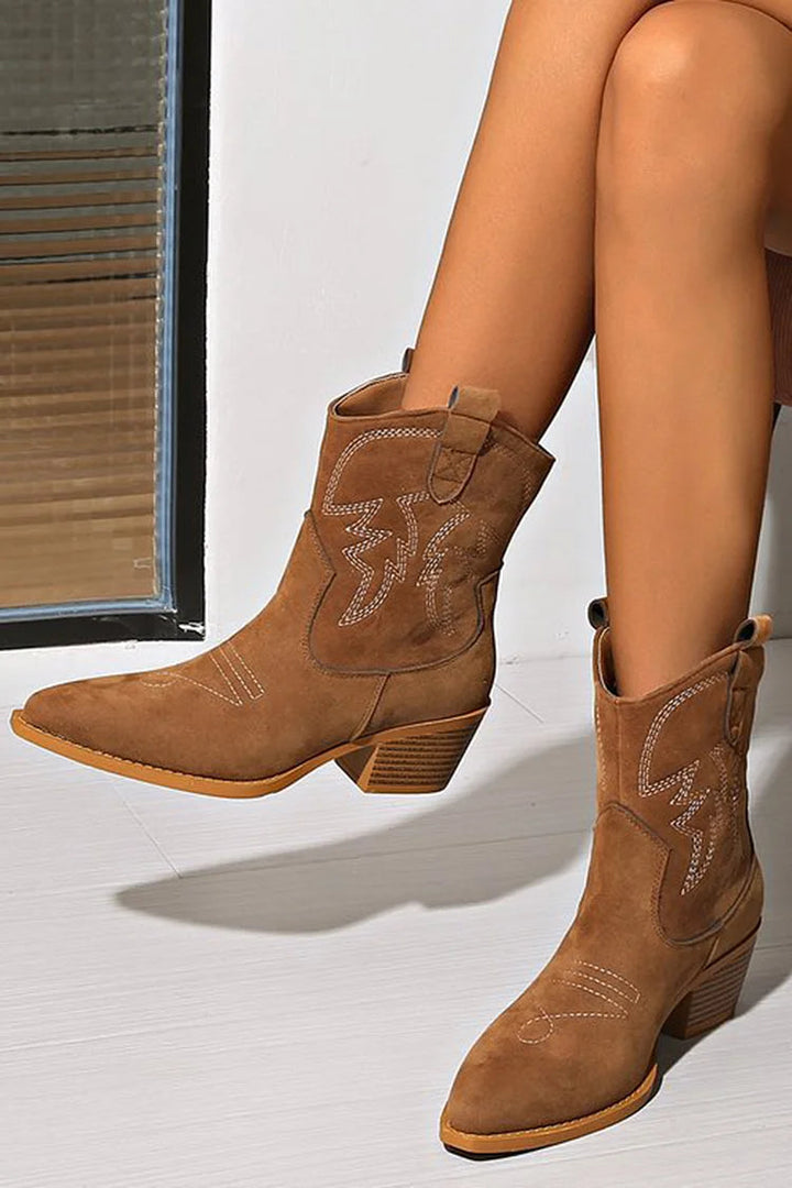 Dalit™ | Bottes en Suède Chic Western