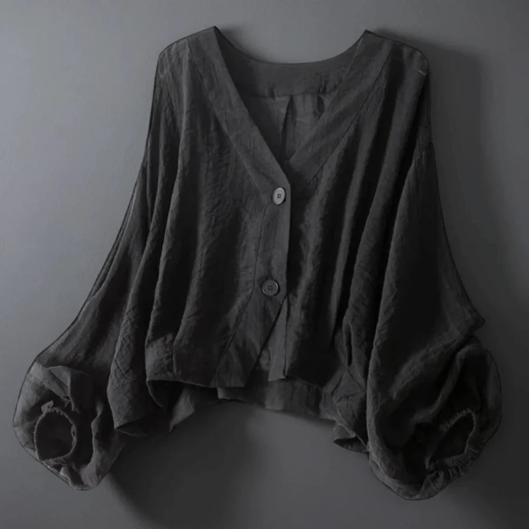 Éloria | Blouse ample élégante à manches bouffantes