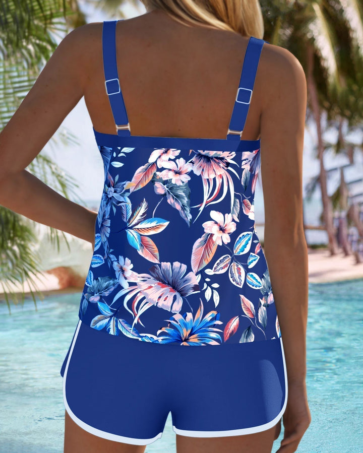 Imke | Tankini Imprimé Sans Manches à Col U