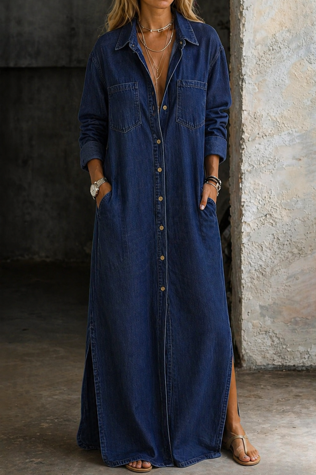 Delana | Robe à Fermeture Boutonnée
