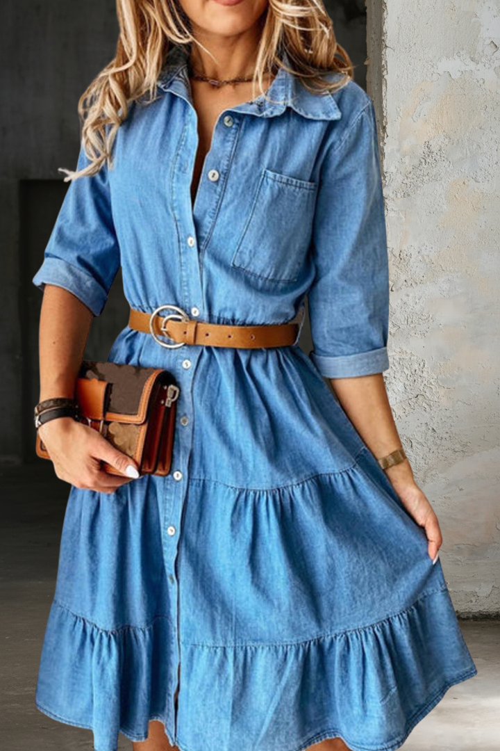 Barbara | Élégante Robe en Jean Décontractée