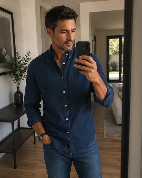 "Très satisfait de cette chemise. Le tissu est léger, confortable et parfait pour les journées chaudes. Elle tombe bien et donne un look élégant sans être trop habillé."