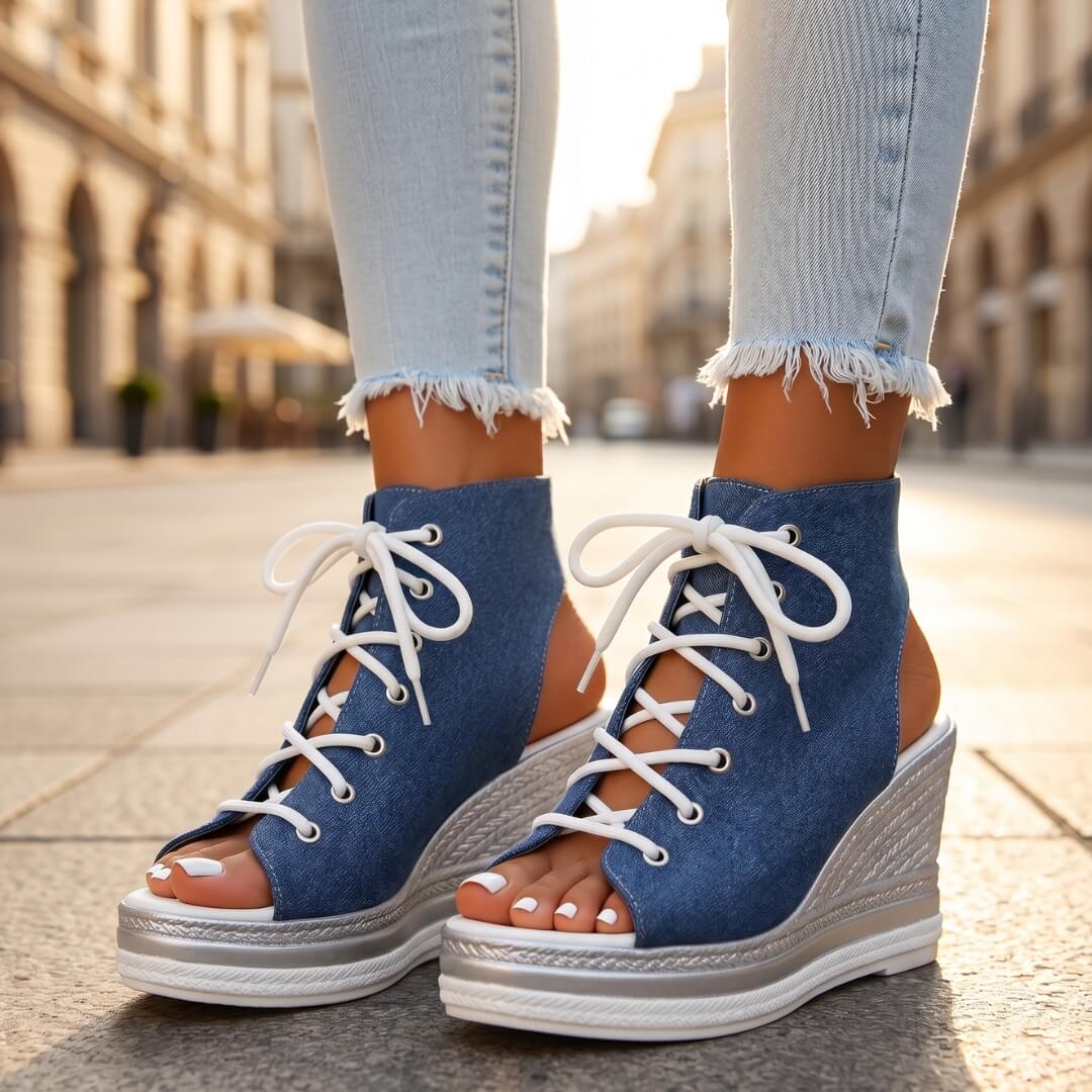 Camélia™ | Sandales compensées ouvertes