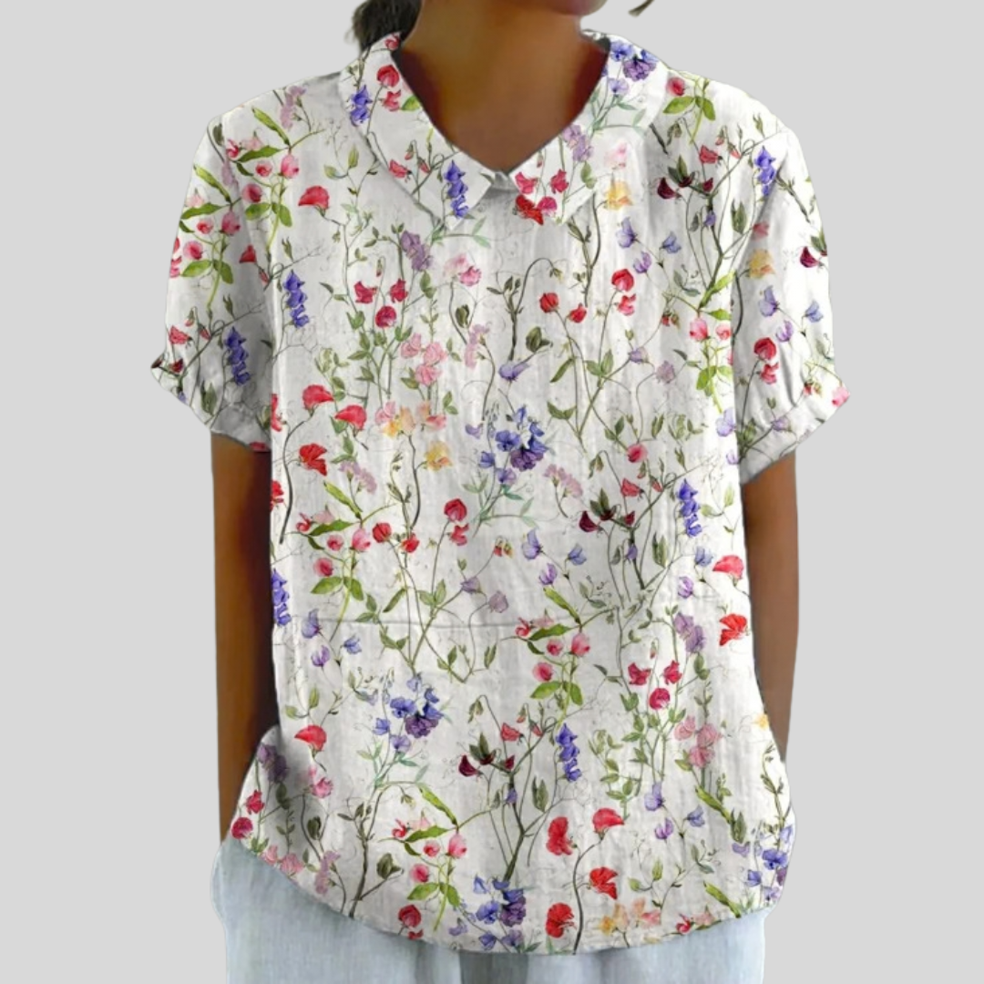 Océane | Légère Blouse à Motif Floral
