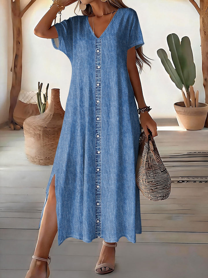 Helen | Élégante Robe Vintage en Denim