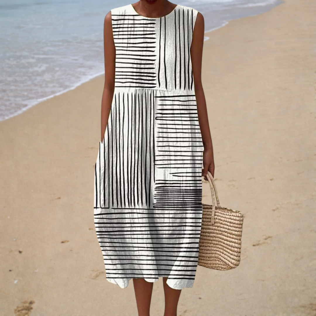 Mathilde | Graphical Midi Dress