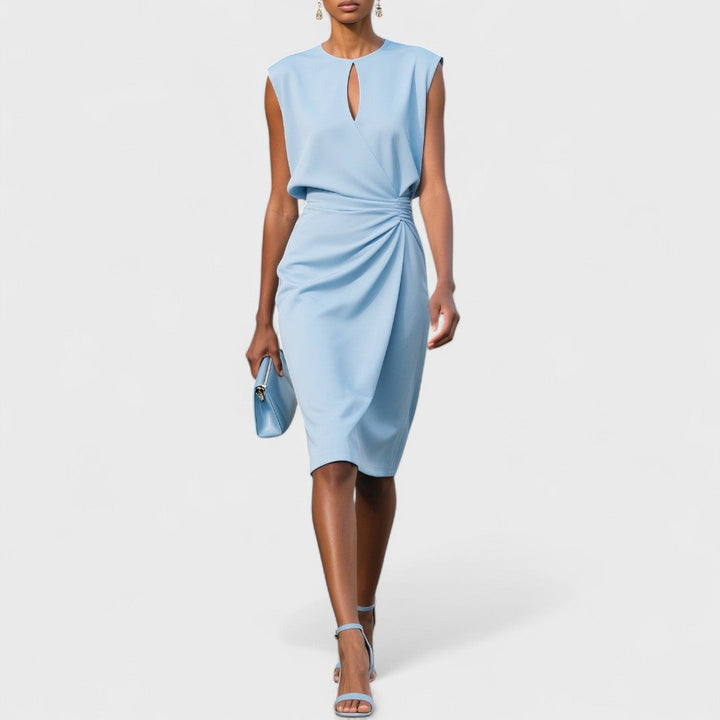 Aurélia | Robe midi drapée élégante