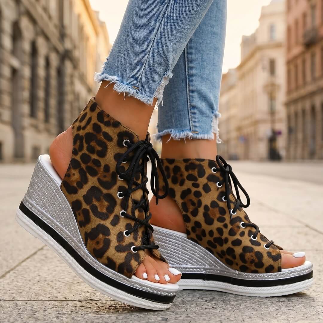 Camélia™ | Sandales compensées ouvertes