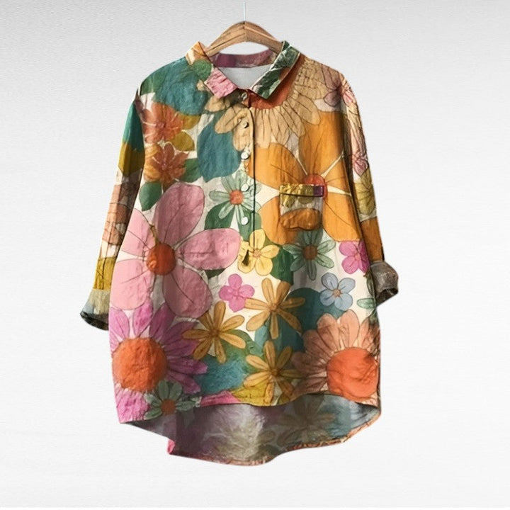 Solène | Élégante Blouse à Motif Floral