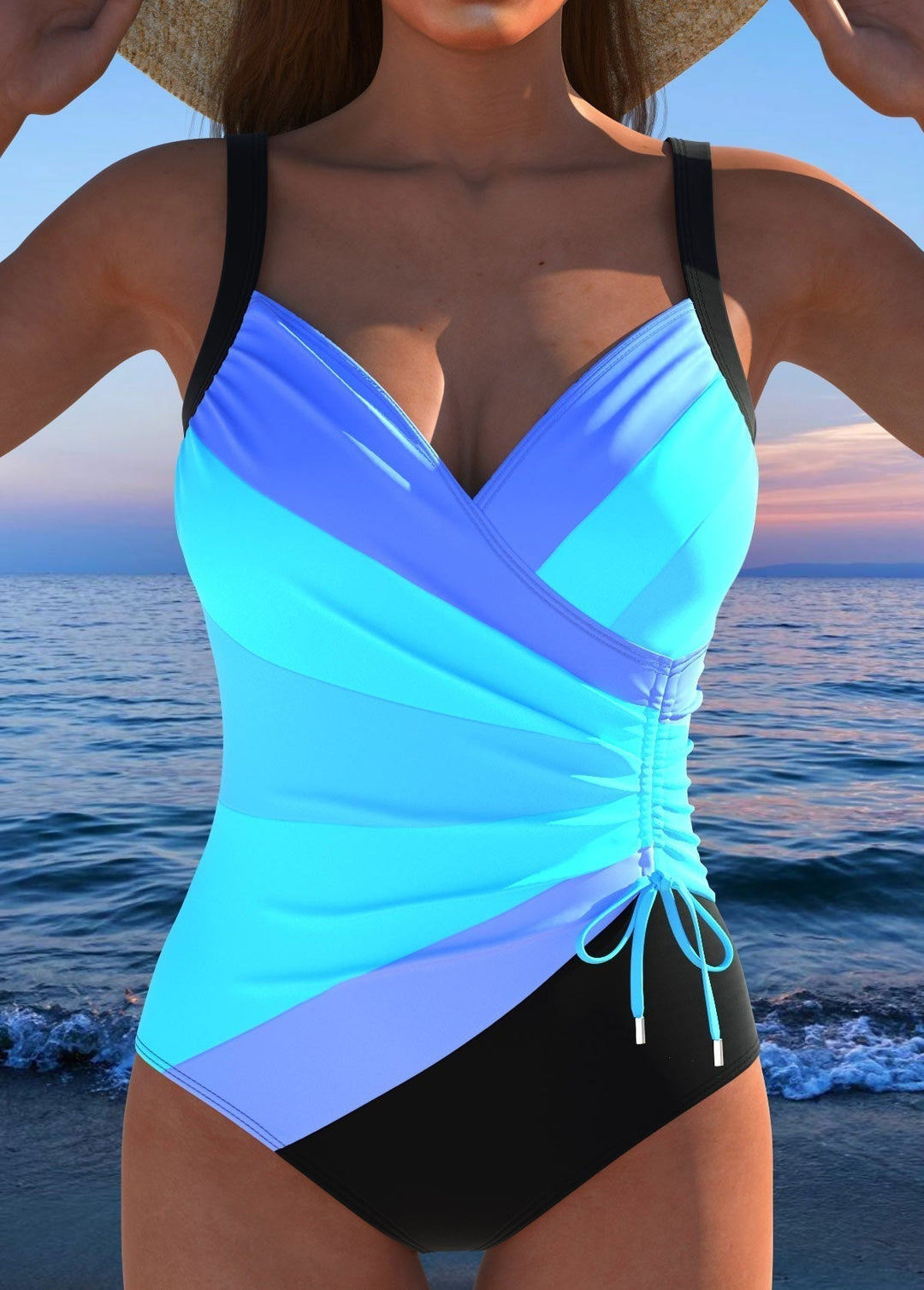 Éloria | Maillot de bain portefeuille luxueux à imprimé coloré