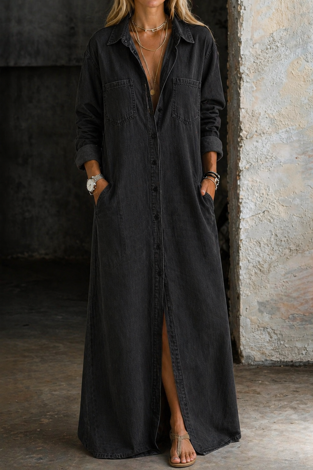 Delana | Robe à Fermeture Boutonnée