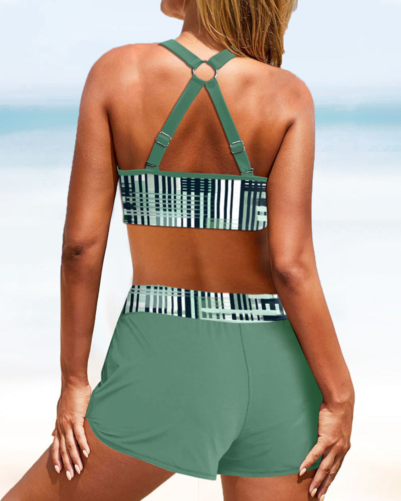 Janette - Hauts en Rib Bikini à Taille Élevée