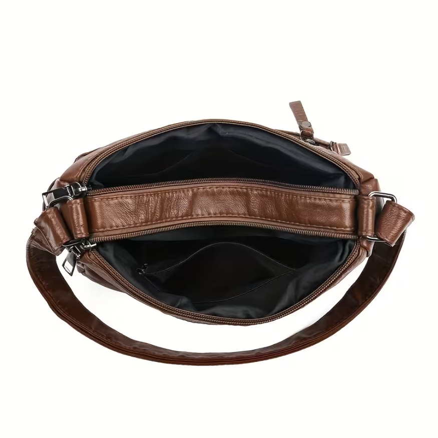 Elara | Sac à bandoulière en cuir spacieux – Tout ce qu'il vous faut, rien de superflu