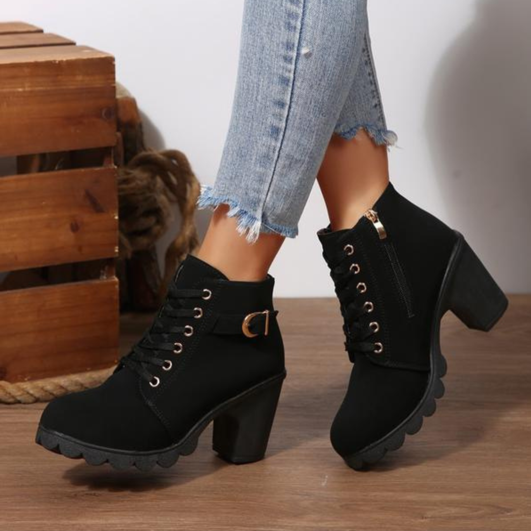 Lurevanna | Bottines Chic à Lacets et Boucle