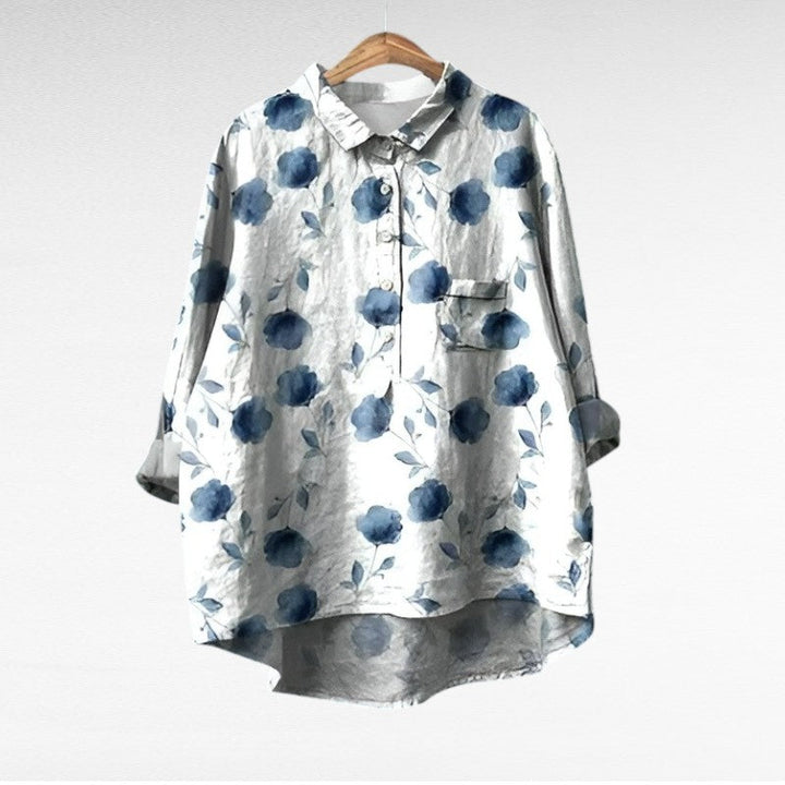Solène | Élégante Blouse à Motif Floral