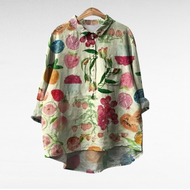 Solène | Élégante Blouse à Motif Floral