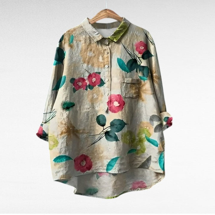 Solène | Élégante Blouse à Motif Floral