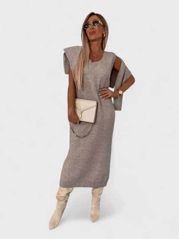 Chrystahl | Ensemble élégant robe et pull à col roulé