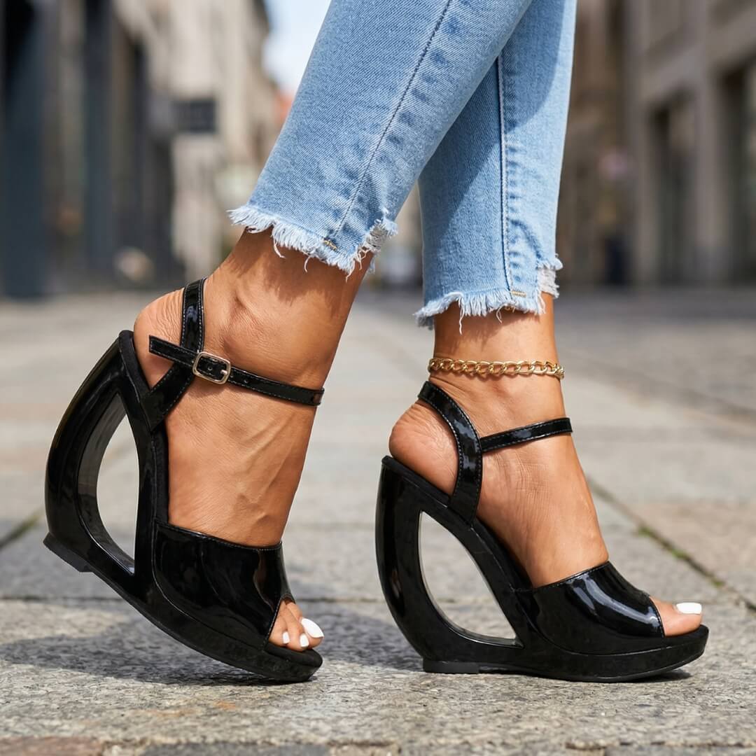 Monroe | Sandales compensées design moderne