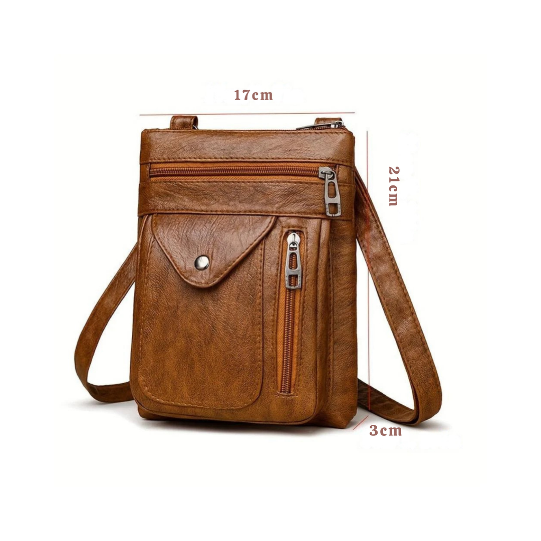 Lina | Sac à bandoulière en cuir au style vintage et confort quotidien