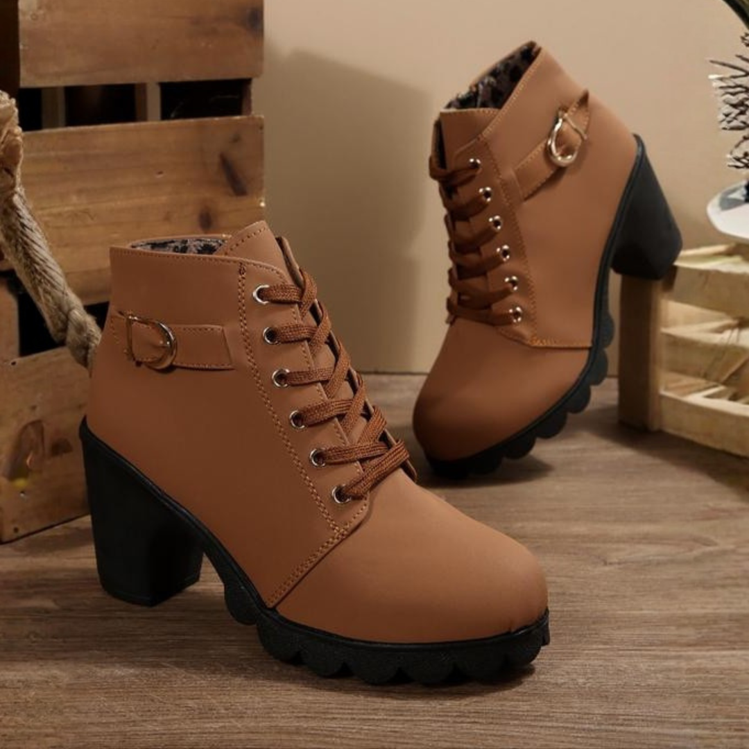 Lurevanna | Bottines Chic à Lacets et Boucle