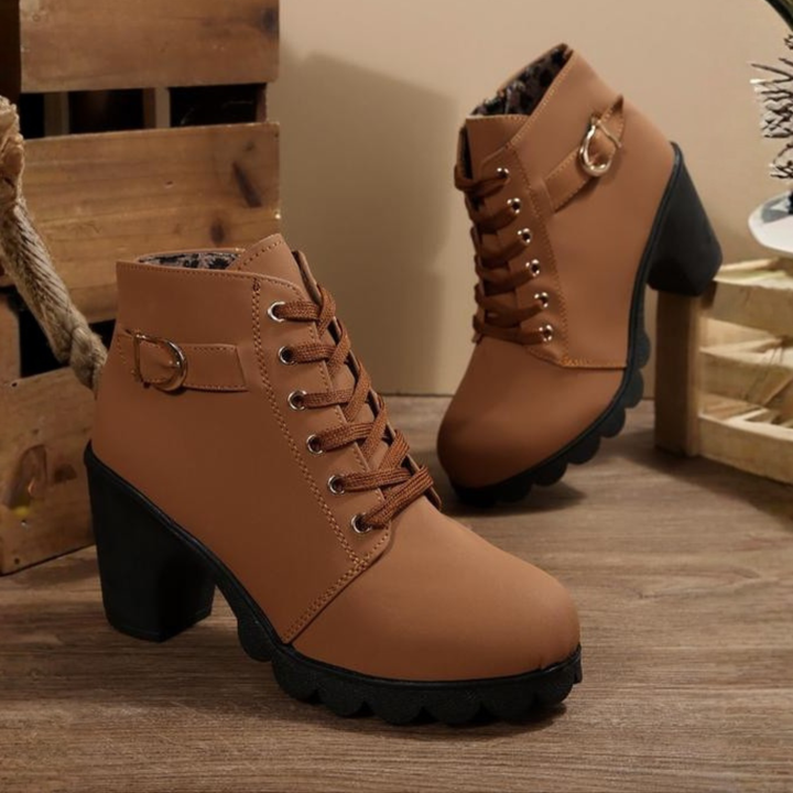 Lurevanna | Bottines Chic à Lacets et Boucle