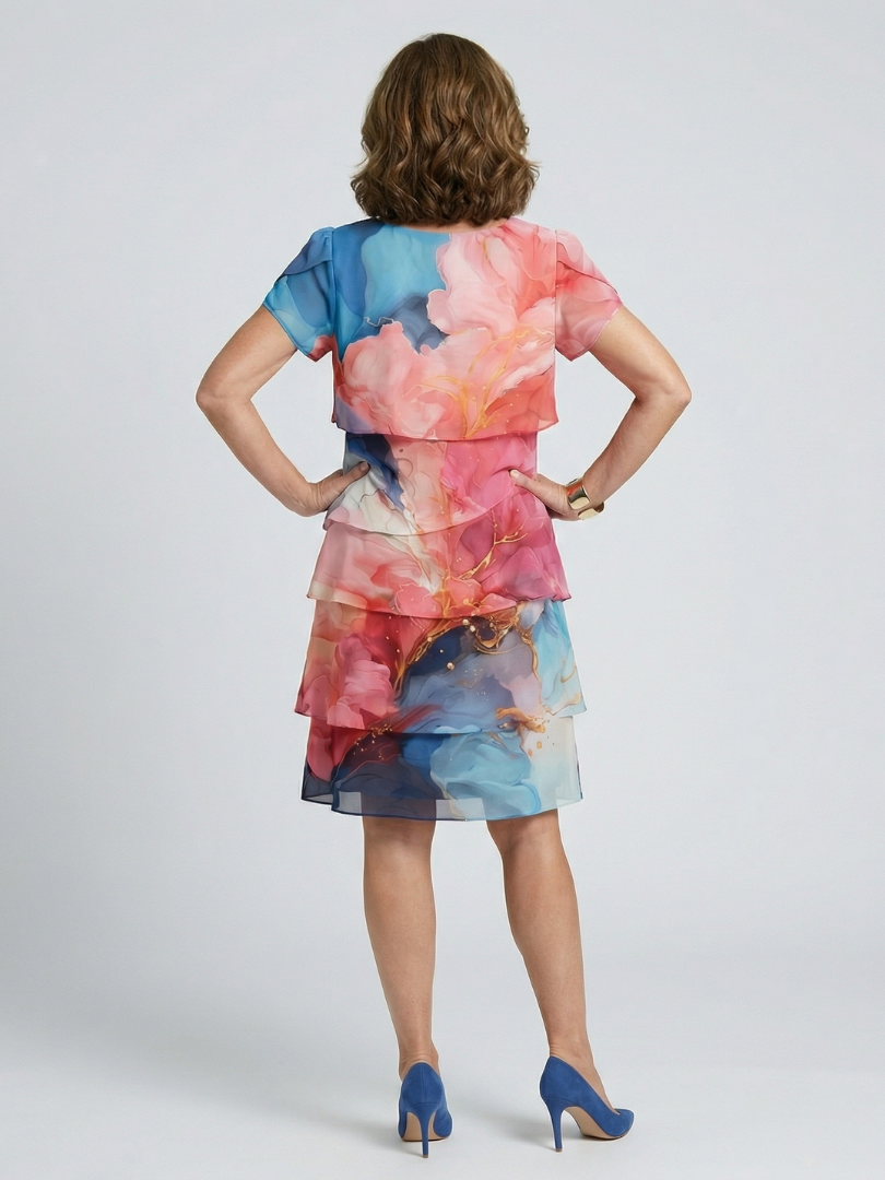 Maeve | Robe fluide imprimé artistique