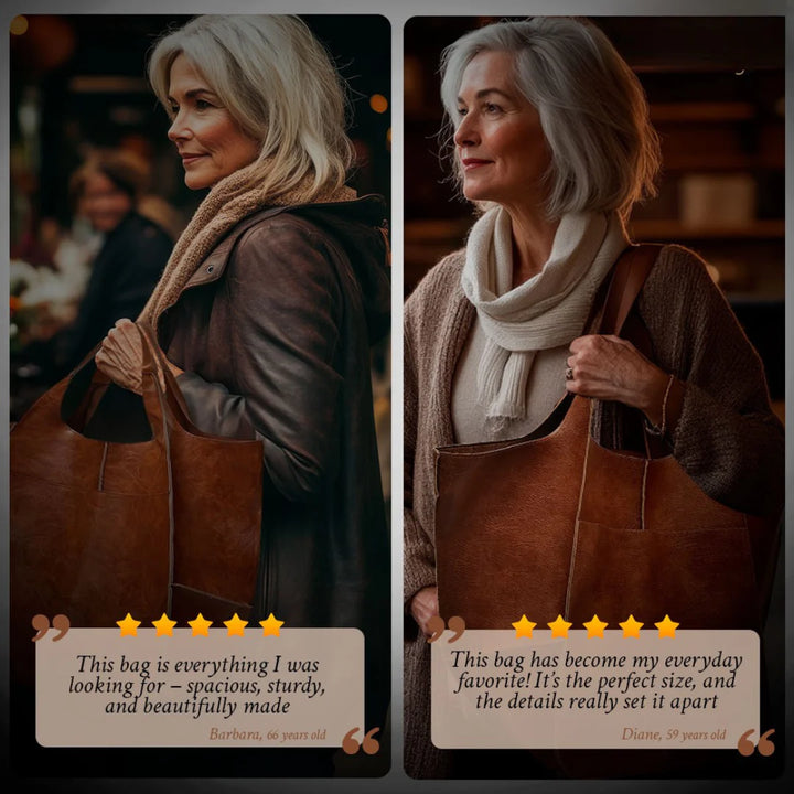 Laura | Sac en cuir spacieux - Tout ce dont vous avez besoin, sans le superflu