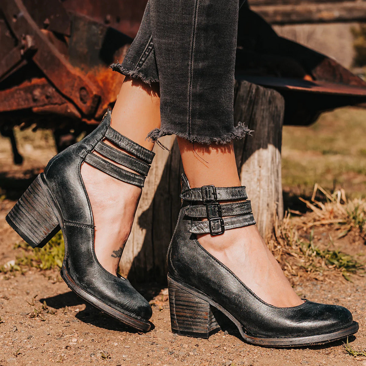 Maélya | Bottines élégantes à talon vintage