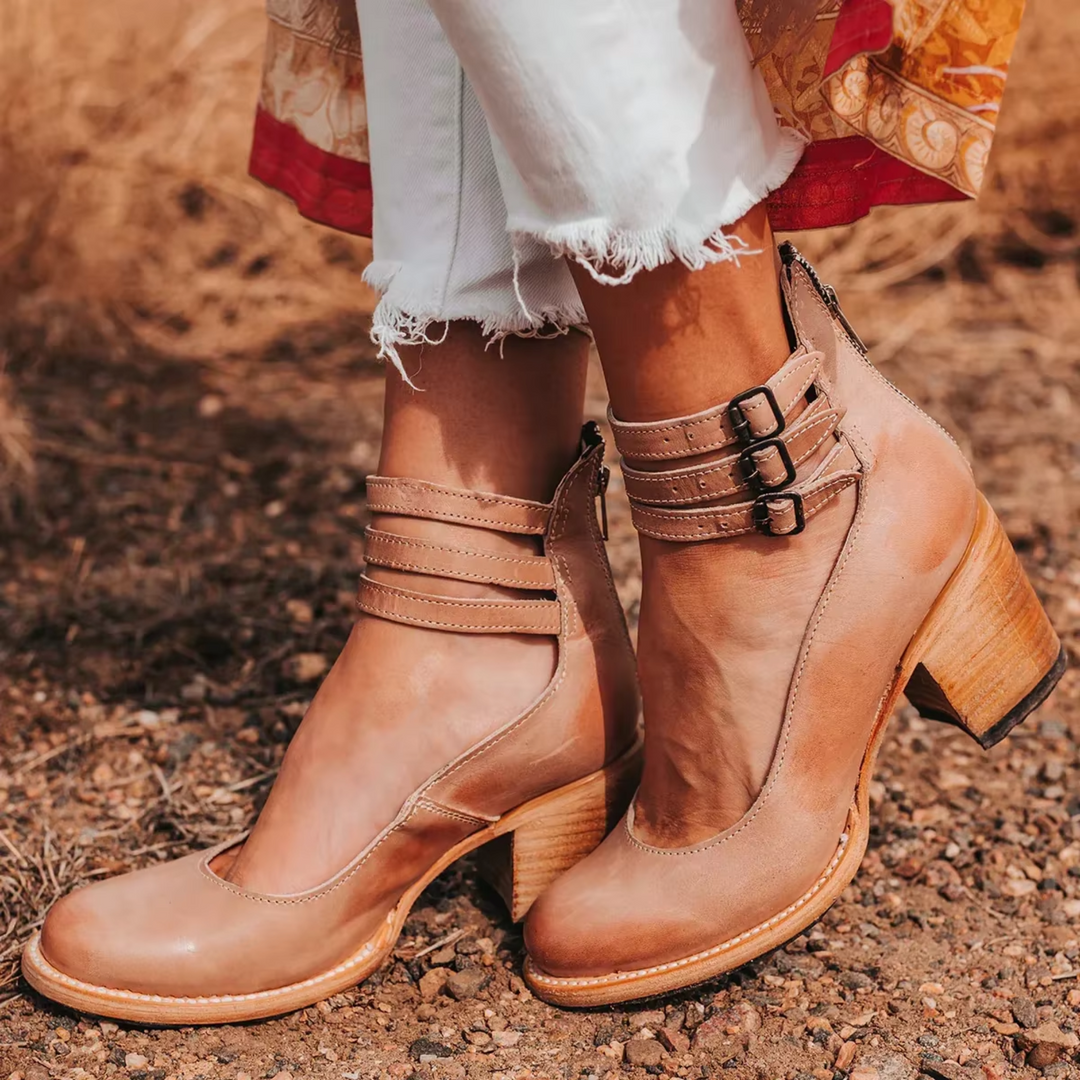 Maélya | Bottines élégantes à talon vintage