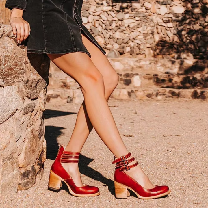 Maélya | Bottines élégantes à talon vintage